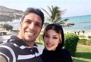 سپهر حیدری به همراه همسر خوش چهره اش در کنار دریا + عکس