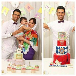 جشن تولد بازیکن پرسپولیس به همراه همسر و دخترش +عکس
