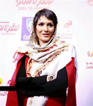 
خانم بازیگر در کنار ستاره‌ ورزش بانوان ایران+عکس
