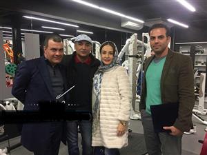 زن و شوهر بازیگر ایرانی در باشگاه بدنسازی+عکس