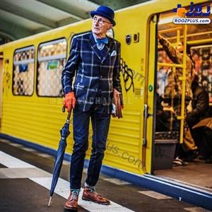 خوشتیپ ترین پیرمرد 104 ساله که یک مدل معروف است+عکس