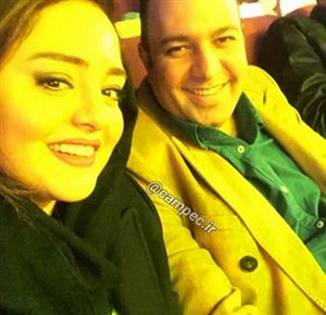 تیپ نرگس محمدی و همسرش  در کنسرت امید حاجیلی
