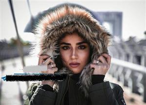 تیپ زمستانی خانم بازیگر با چهره ای متفاوت+عکس
