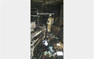 مهار آتش سوزی در فروشگاه تجهیزات پزشکی