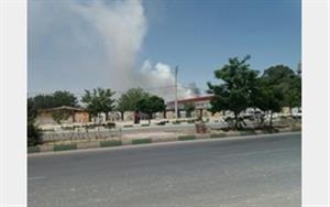 آتش سوزی یک انبار شرکت ماست و لبنیات در کرمانشاه