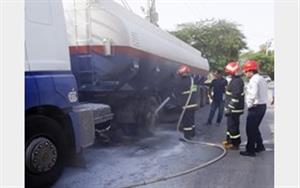 آتش سوزی تانکر بنزین در آبادان منجر به فوت یک نفر شد