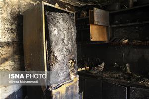 آتش‌سوزی 4 باب منزل مسکونی در کرمان